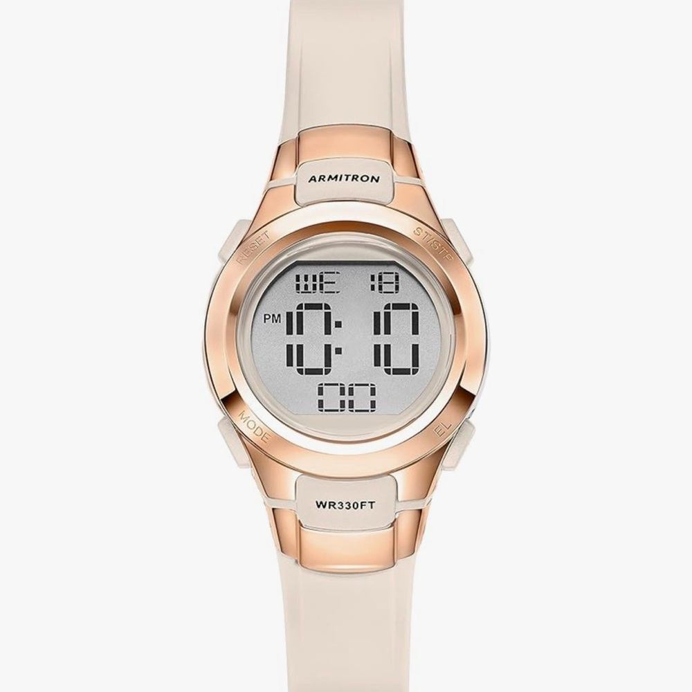 Armitron Digital Watch - Rose Gold and Cream